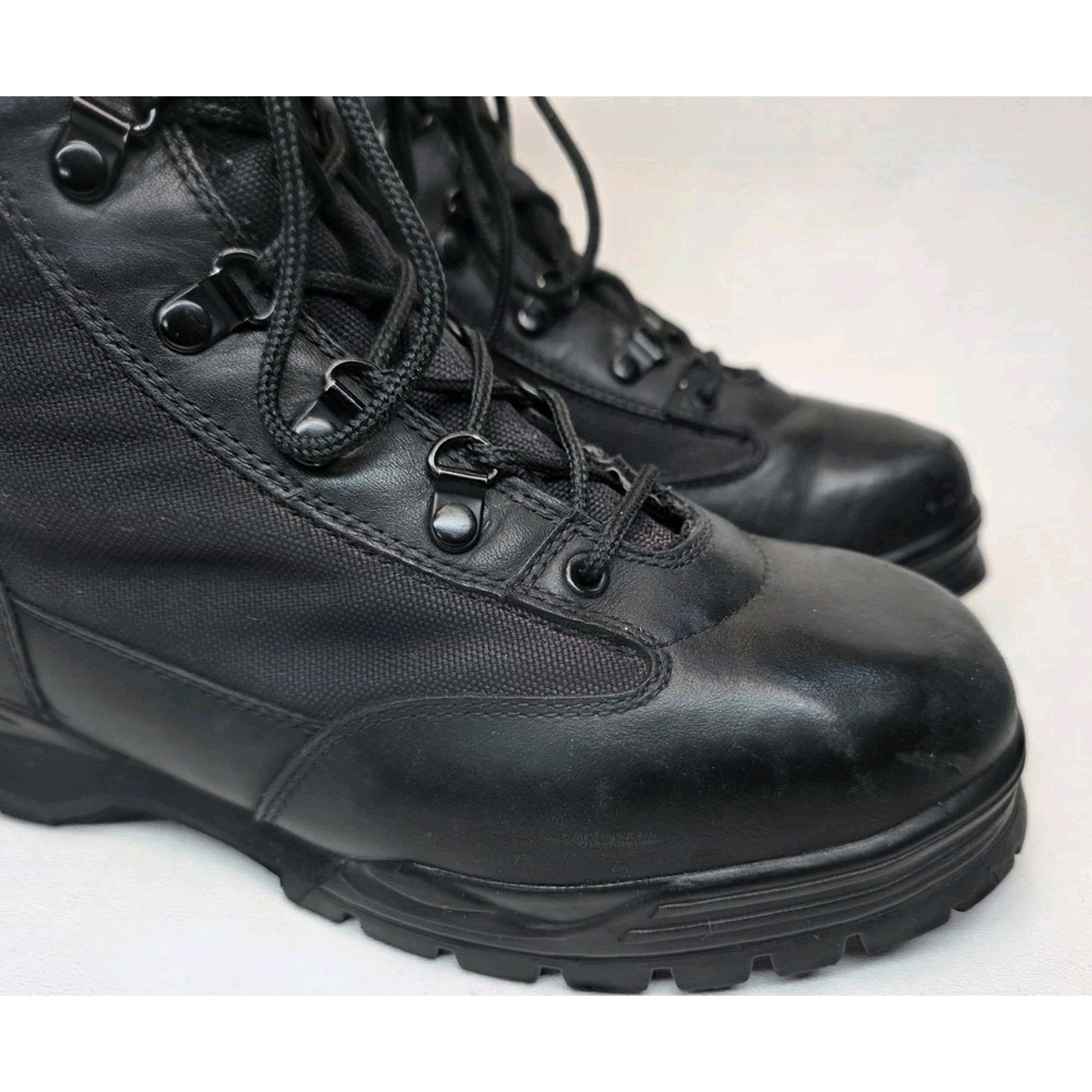 Mens Size 9 Corcoran Combat Work Boots Black Leather Lace Up Ankle Top 1944 - Picture 3 of 11